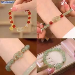 Bluelover Ins Phong Cách Thời Trang Sáng Tạo Luy Hạt Vòng Tay Vintage Ánh Sáng Sang Trọng Handmade Lắc Tay Dành Cho Nữ Cô Gái Cổ Tay Dây Chuyền Trang Sức Quà Tặng Mới