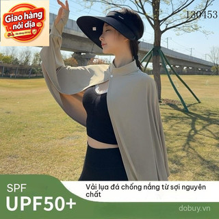 Giao hàng nội địa từ Việt Nam Quần áo bảo vệ nắng bằng lụa lạnh cho phụ nữ, mùa hè mới, bảo vệ UV, bán chạy, khăn choàng đa năng siêu tiên cho đạp xe, áo khoác ngoài che nắng