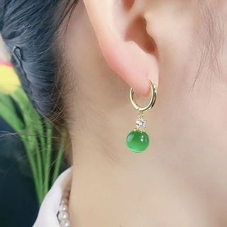 Bông Tai Nữ Bông Tai Opal Xanh Đơn Giản Phù Hợp Với Bông Tai Sang Trọng