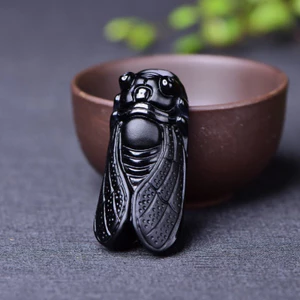 Mặt dây chuyền Obsidian Knows phong cách dân tộc nhỏ tinh tế