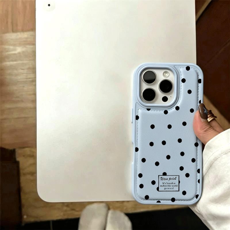 Ốp lưng chấm đen trắng cổ điển phù hợp với iPhone17promax 16/15/14/13/12