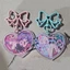 Anime Trò Chơi NEEDY GIRL OVERDOSE Mưa Ame KAnge Cosplay Móc Khóa Acrylic Trái Tim Móc Khóa Mặt Dây Chuyền Cặp Đôi Túi Phụ Kiện Chìa Khóa
