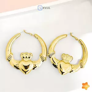 1 Đôi Bông Tai Vòng Trái Tim Cảm Giác Cao Cấp Cho Nữ Bé Gái Bông Tai Thời Trang Đơn Giản Phụ Kiện Trang Sức Quà Tặng Ngày Lễ Tình Nhân Mới