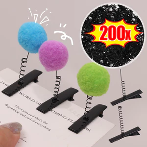 100 / 200 CÁI Bền Mờ Kim Loại Đen Cá Sấu Kẹp Lò Xo Khoảng Trống | Khoảng trống có thể tái sử dụng chắc chắn để trang trí phụ kiện tóc DIY