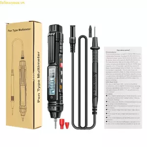 Fol Pen Loại Đồng hồ vạn năng kỹ thuật số Máy kiểm tra điện với NCV- Vôn kế Ohmmeter Máy kiểm tra kỹ thuật số dòng trực tiếp với đèn pin
