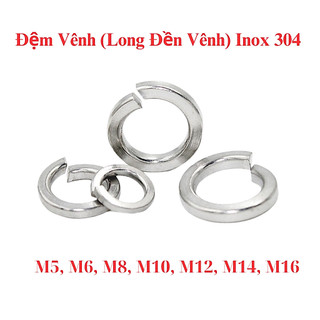 Set 50 Lông Đền VÊNH INOX 304 Size M4 - M5 - M6 - M8 - M10 - M12 - M14 - M16