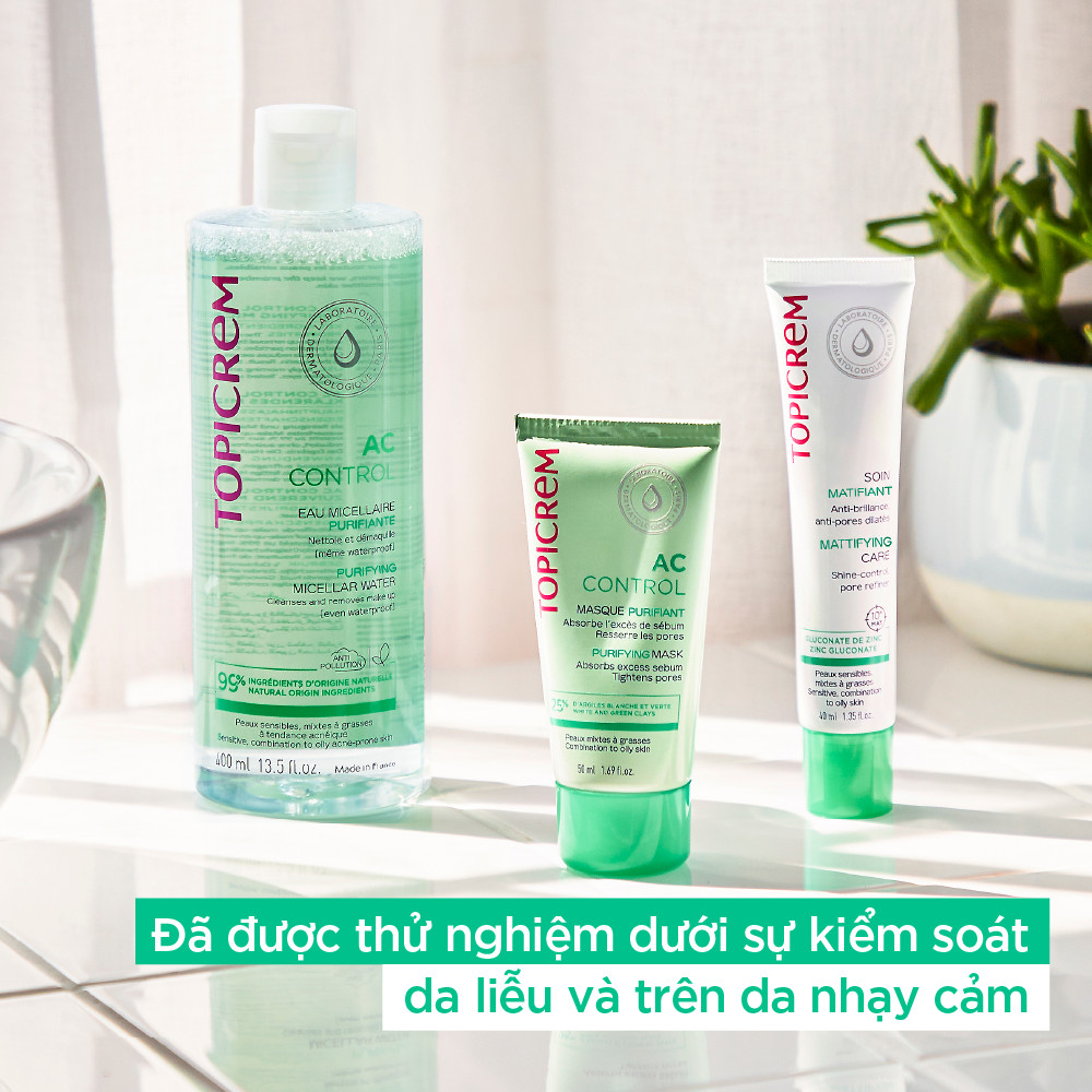 Mặt nạ giúp hấp thụ bã nhờn dư thừa và se khít lỗ chân lông TOPICREM AC CONTROL PURIFYING MASK 50ml
