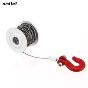SMILE RC Tời Cuộn Dây, Dây Thép Bạc Dây Thép Đỏ Dây Kéo Móc, Kim Loại Bền 25T Spline Gear Tời Bánh Xe Trống Mô Phỏng Leo Xe