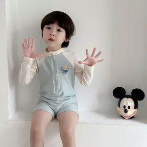 Phiên Bản Hàn Quốc Đồ Bơi Trẻ Em Bé Trai Dài Tay Chống Nắng Nhanh Khô Một