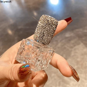 Chai Nước Hoa LACYESUK, Chai Nước Hoa Thủy Tinh 10ML Rỗng, Hộp Đựng Nước Hoa Di Động Tinh Tế Flash Kim Cương Giả Dầu Khuếch Tán Chai Thủ Công Mỹ Nghệ