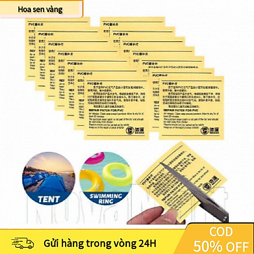 【24H】Set Miếng Dán Vá Bể Bơi Bơm Hơi PVC Tự Dính – Vá Phao, Đệm Hơi, Lều Ngoài Trời