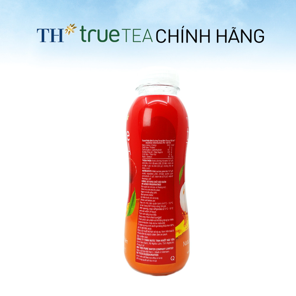Thùng 24 chai Trà Vải Tự Nhiên TH true TEA 350ml (24 x 350ml)