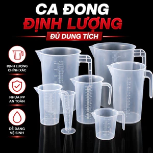 Ca đong định lượng bằng nhựa đủ dung tích cho pha chế