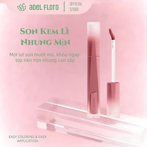 【Adel Floro】Son Lì Nhung | Chất nhung mịn, Lì mượt, Lâu trôi, Đầu cọ đặc biệt, Dưỡng ẩm hoạt tính