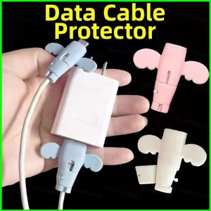 HT3 Bảo vệ cáp hình thiên thần dễ thương và chức năng cho tất cả các thiết bị của bạn Vỏ cổng sạc silicon TH3