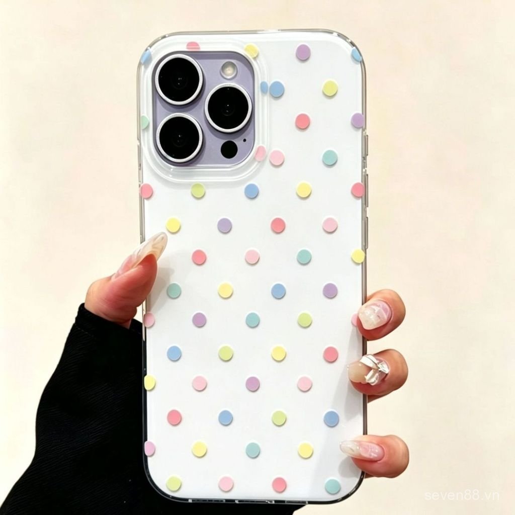 Ốp Điện Thoại Thích Hợp Cho iPhone 7 8 X XS XR XSMAX 11 12 13 14 15 16 17 Pro max Plus Air Polka Dot Gummy Bear Vỏ Bảo Vệ Chống Sốc Bao Gồm Tất Cả SVBJ