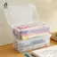 1 / 2 Chiếc Di Động Đơn Giản Bằng Nhựa Trong Suốt Hộp Đựng Bút Chì Văn Phòng Phẩm Học Tập Đồ Dùng Cho Trẻ Em Giáo Viên Mới