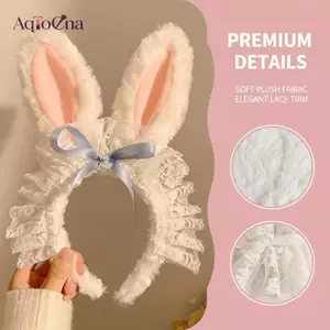 AqToCna Thỏ Phục Sinh Hoạt Hình Cosplay Gothic Phong Cách Sang Trọng Băng Đô Quấn Tóc Dự Tiệc Đạo Cụ Cho Bé Gái Trang Trí AqToCna