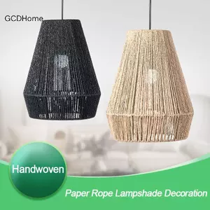 GCDHome Hiện Đại Dệt Mặt Dây Chuyền Ánh Sáng Đèn Trang Trại Treo Đèn Dệt Tay Mây Giỏ Bóng Cho Nhà Bếp Đảo Phòng Ăn Hành Lang HOT