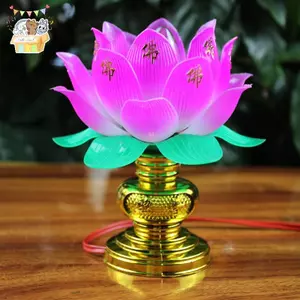 1 Chiếc Đèn Sen Phật Giáo Nhiều Màu Sắc Đèn Sen Để Bàn Trang Trí Đèn Cho Thiền Tại Nhà Thờ Phật Giáo Đền ELWW