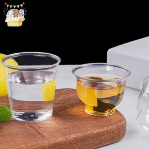 30 / 36 / 50 Chiếc Mini Kính Nhựa Trong Suốt Thạch Cốc Plastique Tumblers Tiệc Cưới Sinh Nhật Phụ Kiện Nhà Bếp ELWW