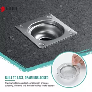Ống thoát nước sàn nhà bếp bằng thép không gỉ Bộ lọc bồn rửa thực phẩm chống tắc nghẽn để làm sạch hiệu quả VN