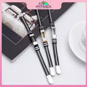 Vòng tay nam MYPANDA Thép không gỉ Vòng tay có thể điều chỉnh thông thường dành cho nam Vòng tay silicon chống thấm nước Vòng đeo tay Punk Trang sức hợp thời trang.