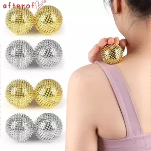 SAUOF 2 Bóng Massage Từ Tính, Chất Liệu Cứng ABS Con Lăn Tay Nhọn Bề Mặt Nhọn, Di Động Tích Hợp Nam Châm Thể Dục Trị Liệu Bóng Tay Giảm Mệt Mỏi
