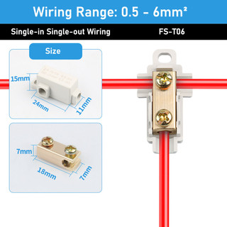 Bộ 10 Thiết Bị Đầu Cuối Dây T06 T16 Kapusi - Chia Đầu, Nối Cáp Điện, Hộp Nối