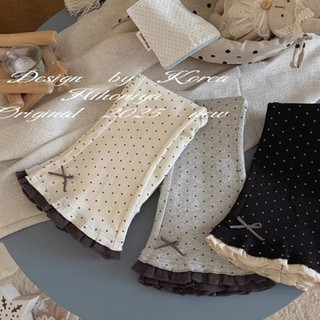Mùa Xuân Thu Phong Cách Mới Bé Gái Quần loe Bé Gái Quần Legging Trẻ Em Chấm Bi Thẳng Thời Trang Quần Thường Ngày