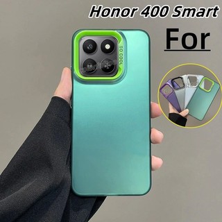 Honor 400 Smart 5G Ốp Silicon TPU Mềm Sang Trọng Cho Honor 400 500 Smart 400Smart 500Smart 4G 5G Vỏ Chống Sốc Ốp Lưng Kim Loại Aurora Da Matte Vỏ Điện Thoại
