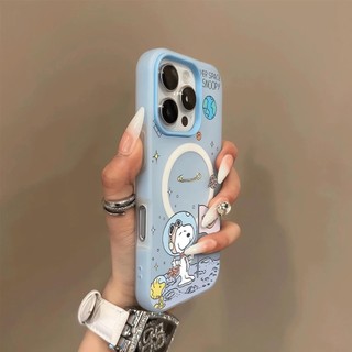 Ốp điện thoại Moon Snoopy họa tiết 2 trong 1 Thích hợp cho iPhone 11 12promax 12 13 14 15 pro max Ốp điện thoại 14promax 15pro 16 Pro max 17 17promax Vỏ