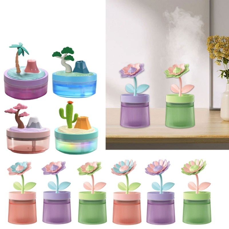 SHI Máy tạo độ ẩm thanh lịch Thiết kế phong cảnh tự nhiên Bình có thể tháo rời để bảo trì dễ dàng