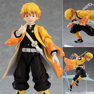 Demon Slayer Kimetsu No Yaiba Agatsuma Zenitsu Figma 522DX PVC Nhân Vật Hành Động