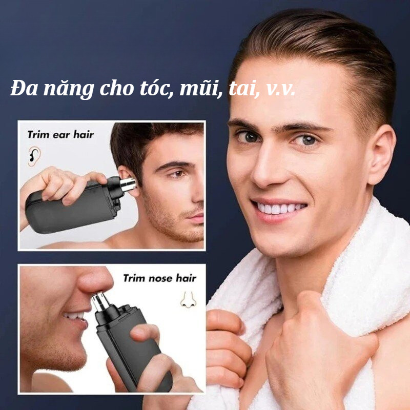 Máy cắt tỉa lông mày lông mũi điện mini,Cổng sạc USB-C,Vệ sinh dễ dàng an toàn
