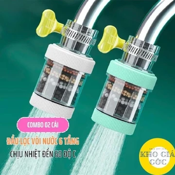 [Combo 3 Cái] Đầu Vòi Lọc Nước 6 Tầng Chịu Nhiệt Đến 60 Độ C - Hỗ Trợ Lọc Phèn , Lọc Cặn Bẩn Trong Nguồn Nước Mẫu Mới