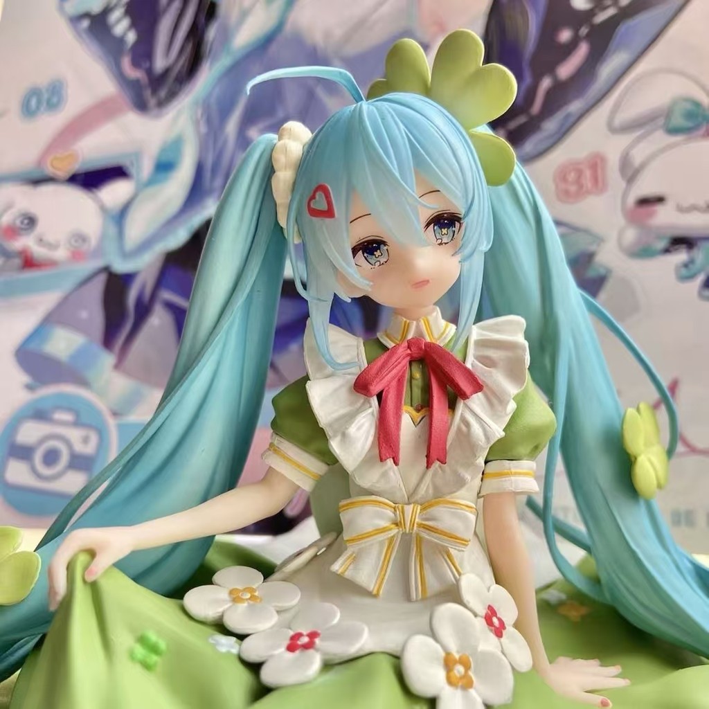 Hatsune Miku: Flower Fairy Clover - Hình nút chặn mì - Đồ trang trí hình Anime - Đồ chơi Colleciton- Quà tặng sinh nhật