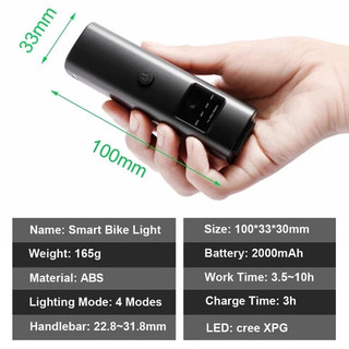 【MOTEX】Đèn xe đạp siêu sáng 1000 lumens cảm biến ánh sáng tiết kiệm pin, có còi sạc USB