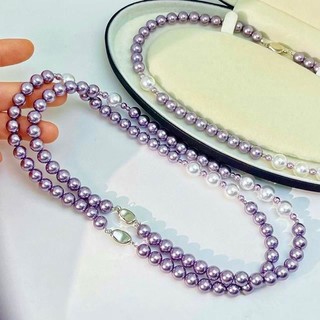[ DAISYN ] N1038 vòng cổ ngọc tím trắng sang trọng , dây chuyền ngọc trai nhân tạo , chuỗi hạt ngọc