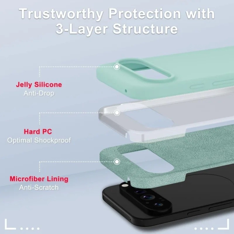 Ốp lưng Google Pixel 7a 7 8a 8 Pro 10 9a 9 Pro XL TPU silicon chống sốc, cảm giác da mềm