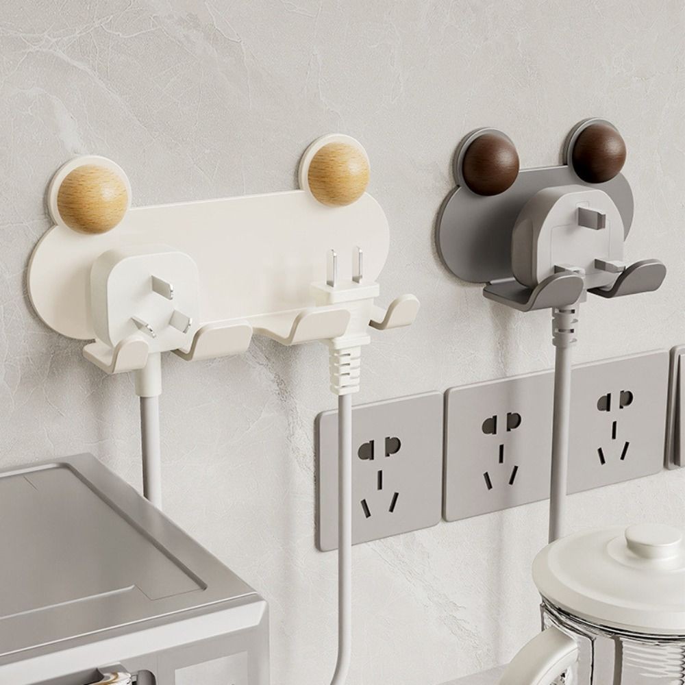Móc chống đục lỗ 1 / 4 CHIẾC, Dây nguồn cố định phong cách Pháp Cáp dữ liệu Cắm cố định lưu trữ, Móc treo đa năng hoạt hình để lưu trữ phòng tắm nhà bếp
