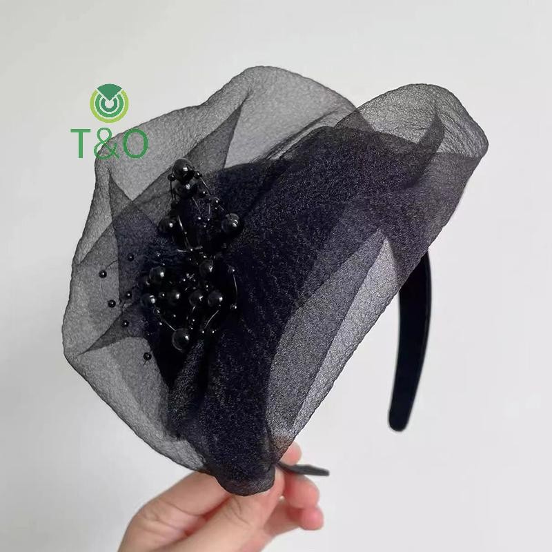 Mũ nửa đầu kiểu Pháp Retro Hair Hoop sang trọng, phù hợp cho bữa tối - Phụ kiện tóc mới