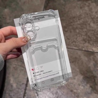 Ốp Khe Cắm Thẻ Cho iPhone 17 16 15 14 13 12 11 16e Air Pro Max X XS XR XSMAX 6 6S 7 8 + Plus 12mini 13mini DCKB