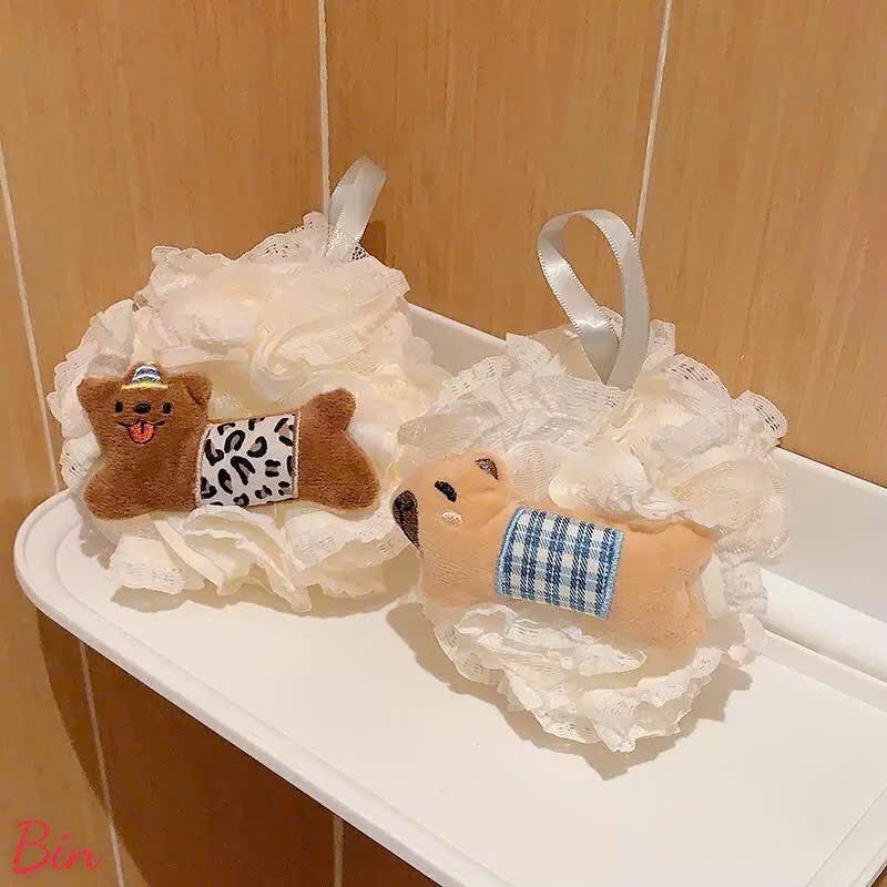 Bông tắm tạo bọt , bông tắm hình thú cute .tẩy tế bào chết chất liệu siêu mềm mại