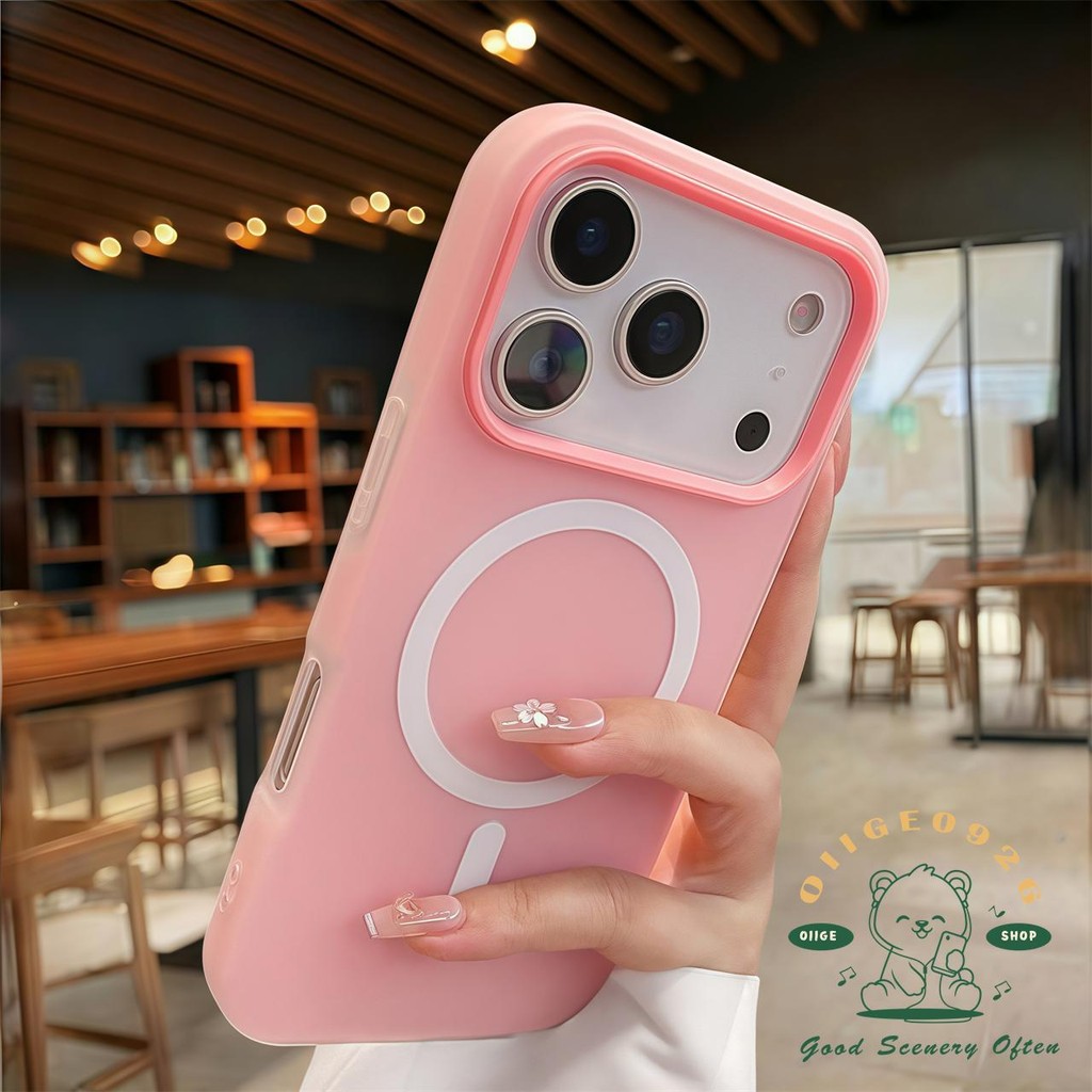 【 Ốp lưng iPhone17 】 Vỏ điện thoại từ tính màu thạch mờ iphone17 Pro Max 16 15 14 13 12 11 cho vỏ iPhone Vỏ mềm silicon TPU chống sốc