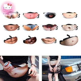 Moonlights Ngộ nghĩnh Bố Bod Tiền Thắt Lưng Túi Nam Du Lịch Màu Thịt Sáng Tạo Fanny Gói Bia Mỡ Bụng Bum Túi Thắt Lưng EN