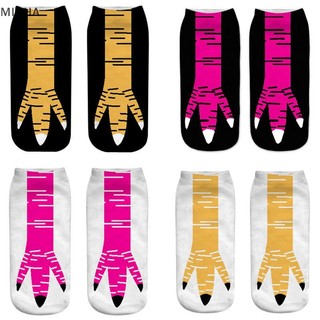 Misa 1 Sáng Tạo 3D In Hình Gà Vuốt Tất Unisex Thời Trang Ngắn Tất Mềm Mại Thoải Mái Tất Ngộ nghĩnh Halloween Cosplay Đạo Cụ