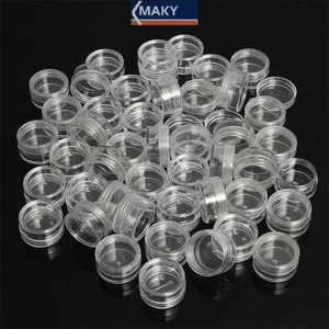 Onetimingcool 50pc Lọ kem trong suốt Chai mỹ phẩm Hộp đựng nồi trong suốt cho móng tay VN