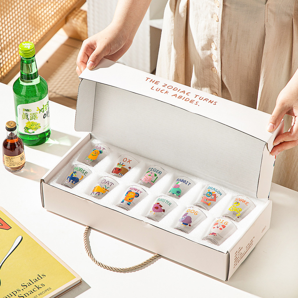 Hoạt Hình Hoạt Hình Thủy Tinh Shochu Thủy Tinh Hộ Gia Đình Hai Hoặc Hai Nhỏ Rượu Ly Sáng Tạo Cốc Rượu Một Sip Thủy Tinh Mini Sake Thủy Tinh Trắng Rượu Thủy Tinh IV65