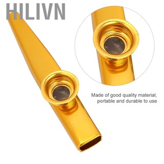 hilivn Hợp kim nhôm Kazoo di động Đối tác nhạc cụ dễ học để đi du lịch và đốt lửa trại